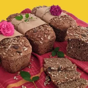 Pão alemão de centeio com nozes da Mathilda
